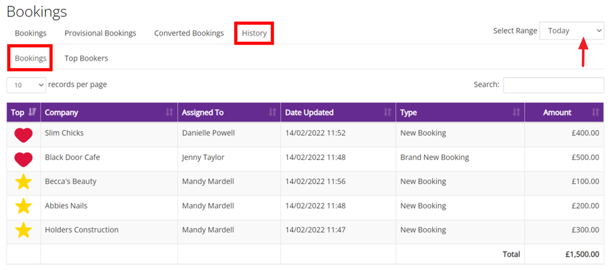 2023-12-21 12 31 31 Bookings screen History tab Bookings tab 1.png